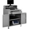 Global Industrial Shop Desk w Pigeonhole Compartments and Lower Cabinet, 34-1/2W x 30D x 51-1/2H - Gray 300912GY - alternate 4